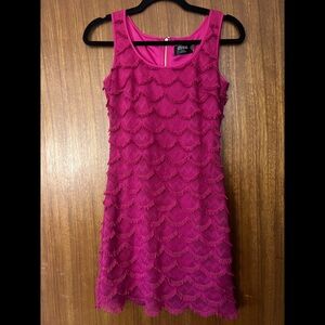 Guess Fuchsia Sleeveless Ruffle Dress